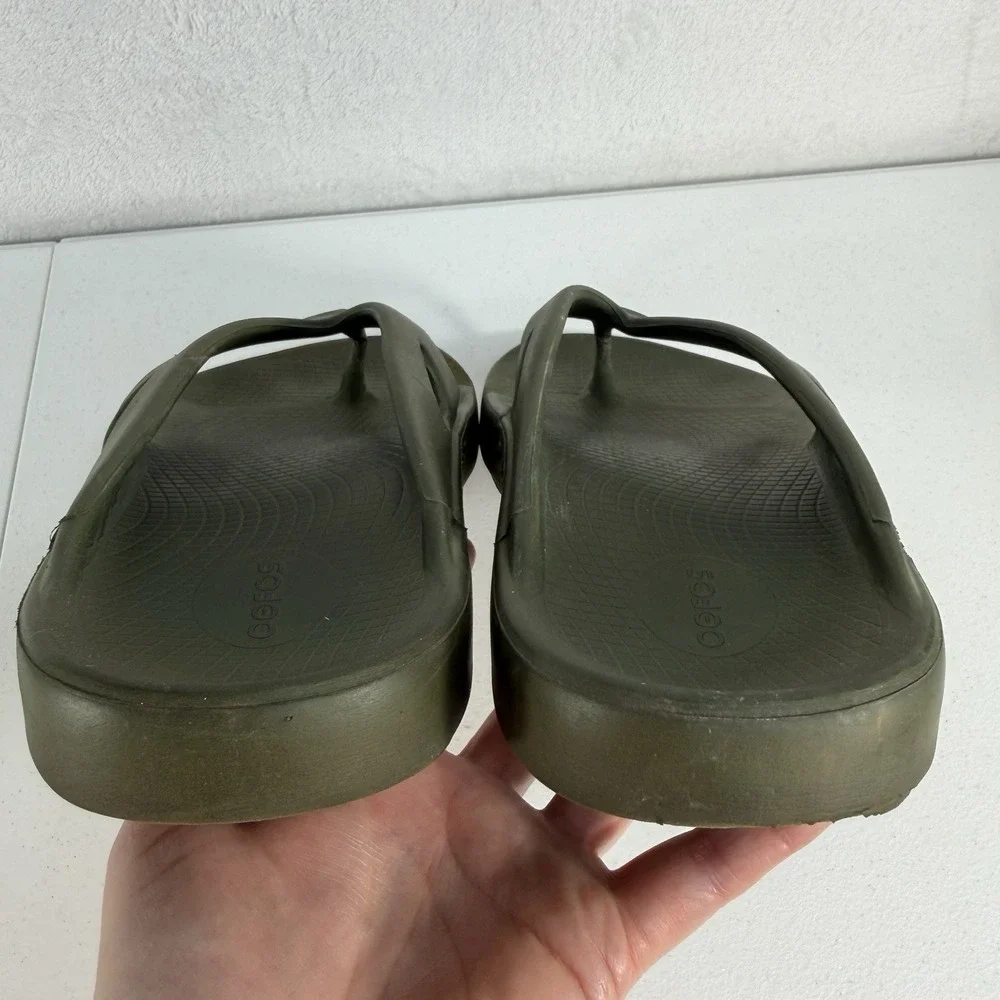 Oofos Originals EU 43 Men 10 Women 12 Sandals Green Recovery Comfort Lightweight